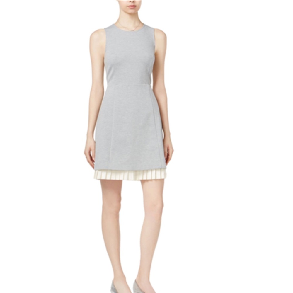 Maison Jules Womens Pleated A-line Sheath Dress, Size L